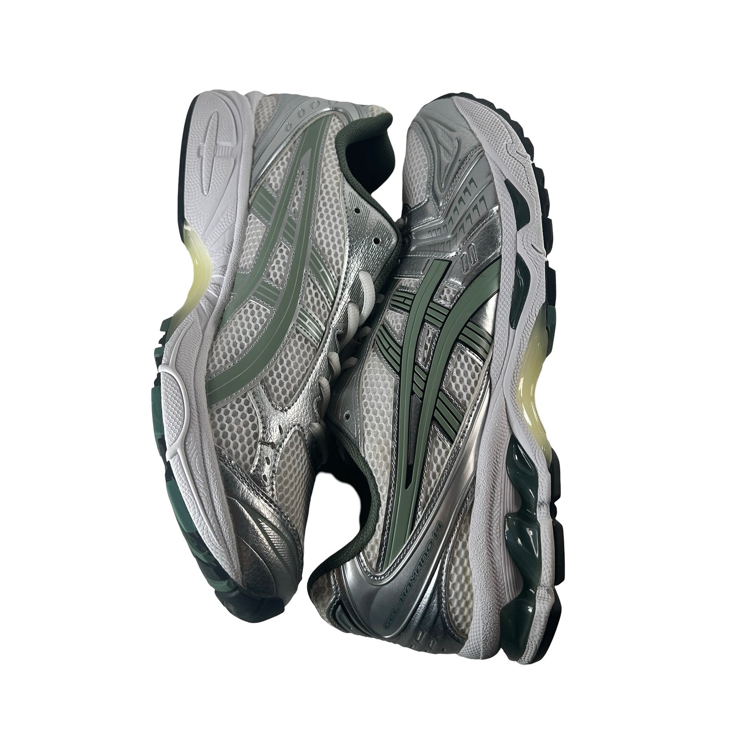 1201A019 107 ASICS Gel-Kayano 14 White Pure Silver Slate Grey Sage [USED] - 11 M (Used2) (No Box2)