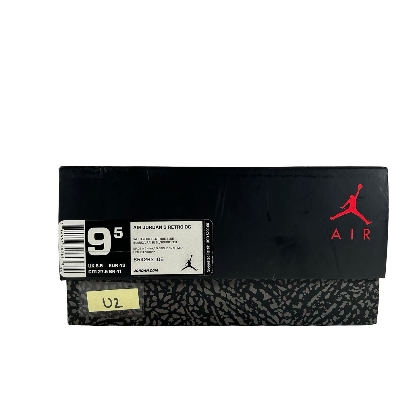 854262 106 Jordan 3 Retro True Blue (2016) - 9.5 M (Used2)