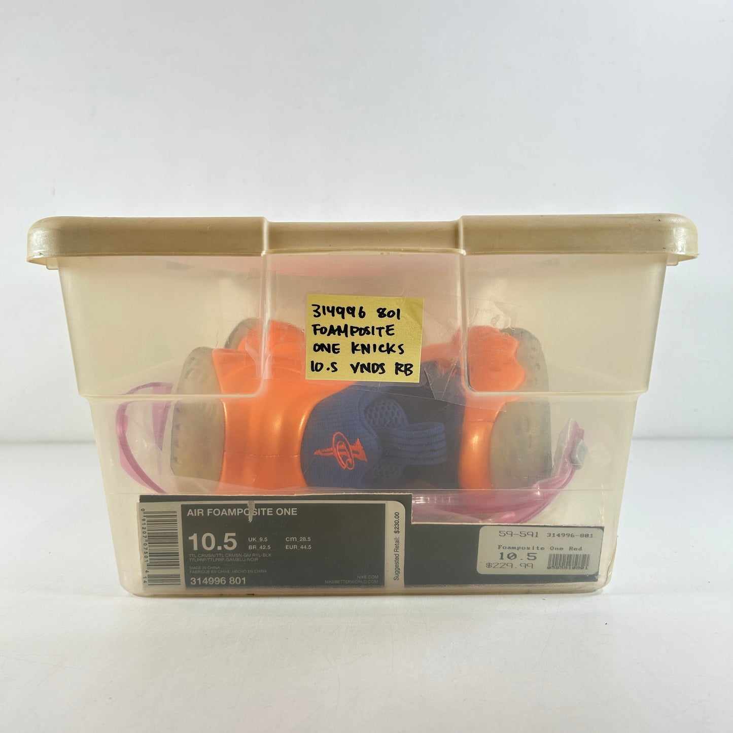 314996 801 Nike Air Foamposite One Knicks [USED] - 10.5 M (VNDS) (Replace Box)