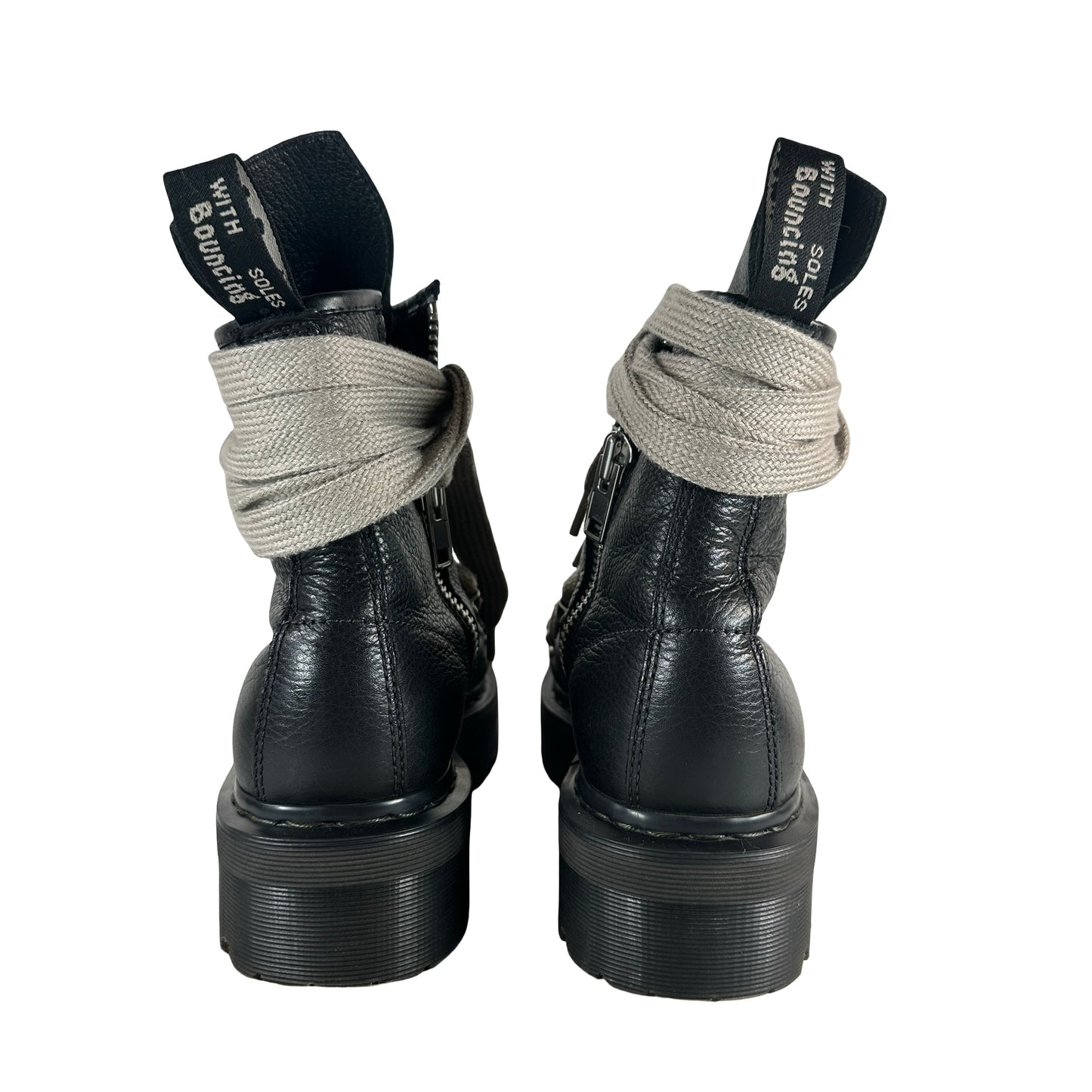 DM02E6811 0001 09 Dr. Martens 1460 Quad Leather Sole Pentagram Jumbo Lace Boot Rick Owens Black [USED] - 12 M (Used) (No Box)