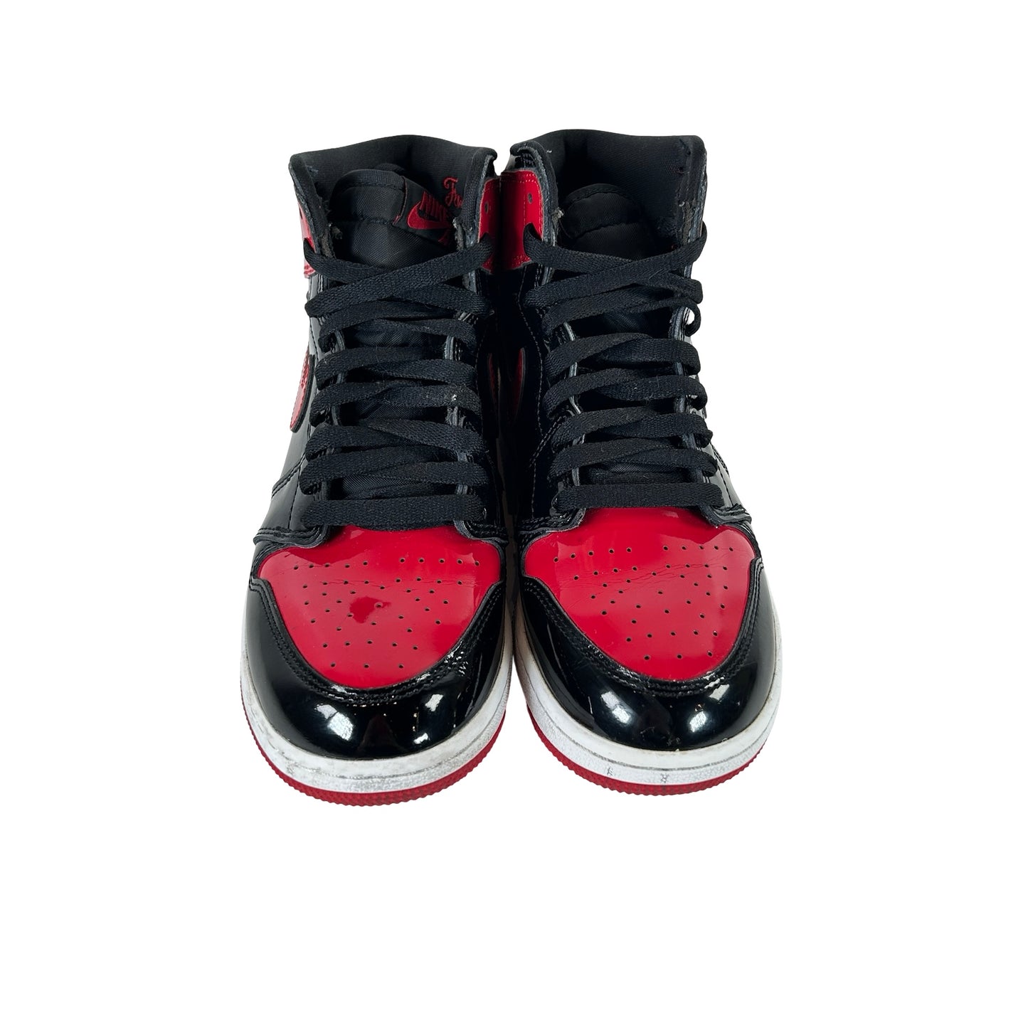 575441 063 Jordan 1 Retro High OG Patent Bred (GS) [USED] - 7 Y (Used2) (No Box2)