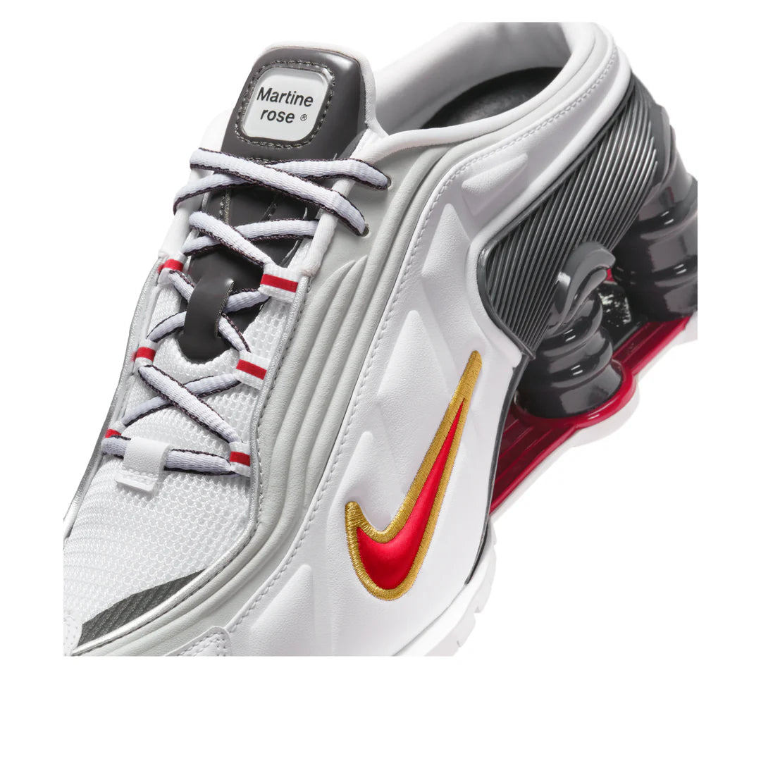 IM5420 100 Nike Shox MR4 Mule Martine Rose Metallic Platinum Varsity Red (W)