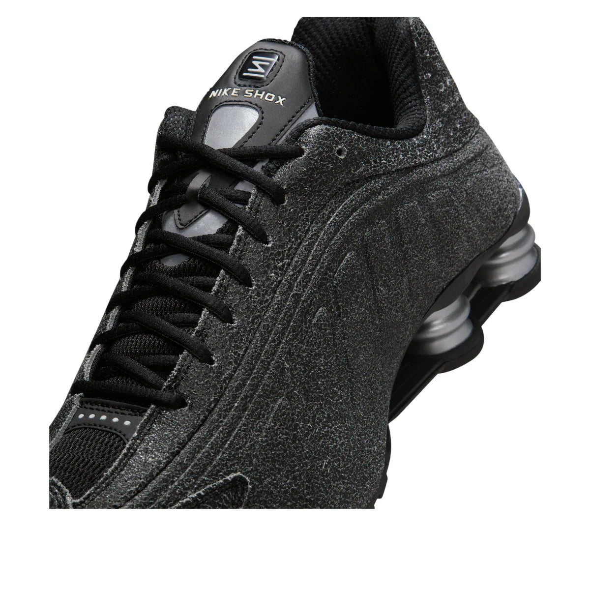 IO4544 002 Nike Shox R4 Black Distressed Leather