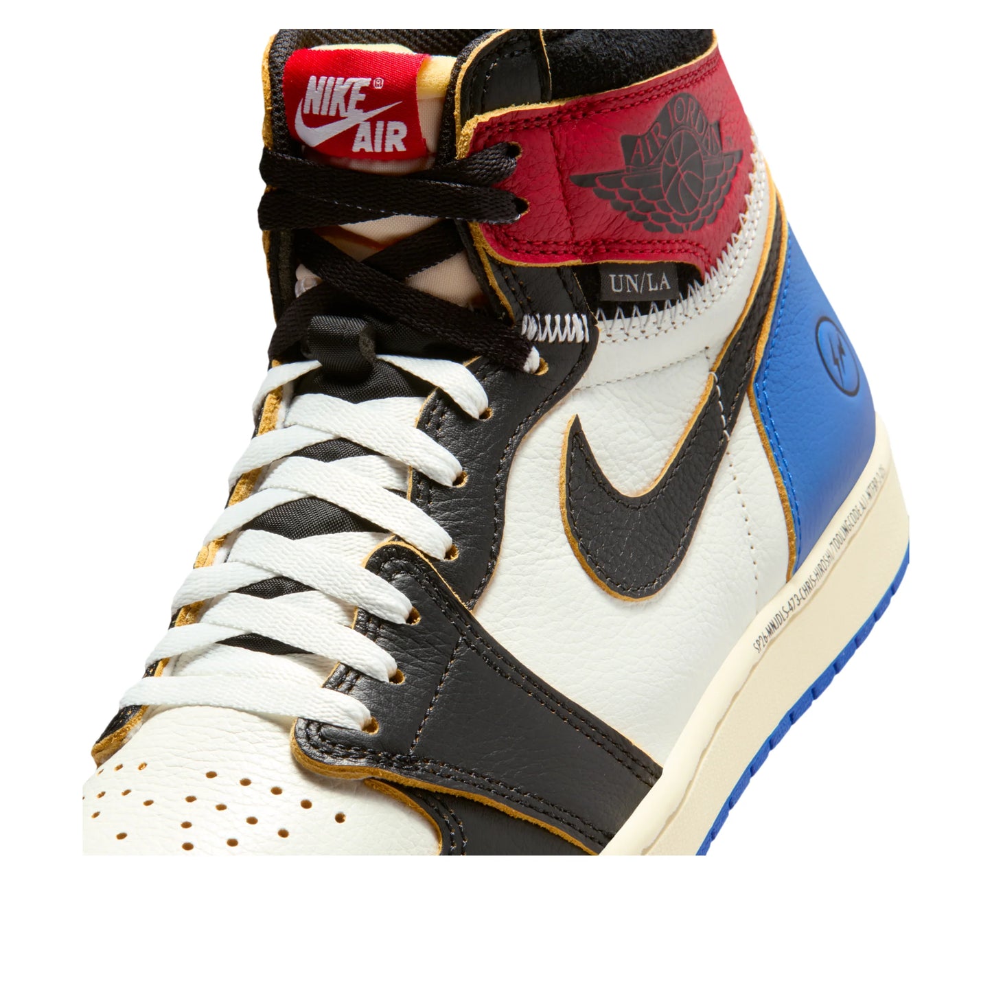 IO7847 002 Air Jordan 1 Retro High OG SP Fragment x Union LA Varsity Red Sport Royal