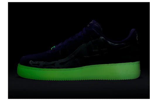 CU8067 500 Nike Air Force 1 Low '07 QS Purple Skeleton Halloween (2021)