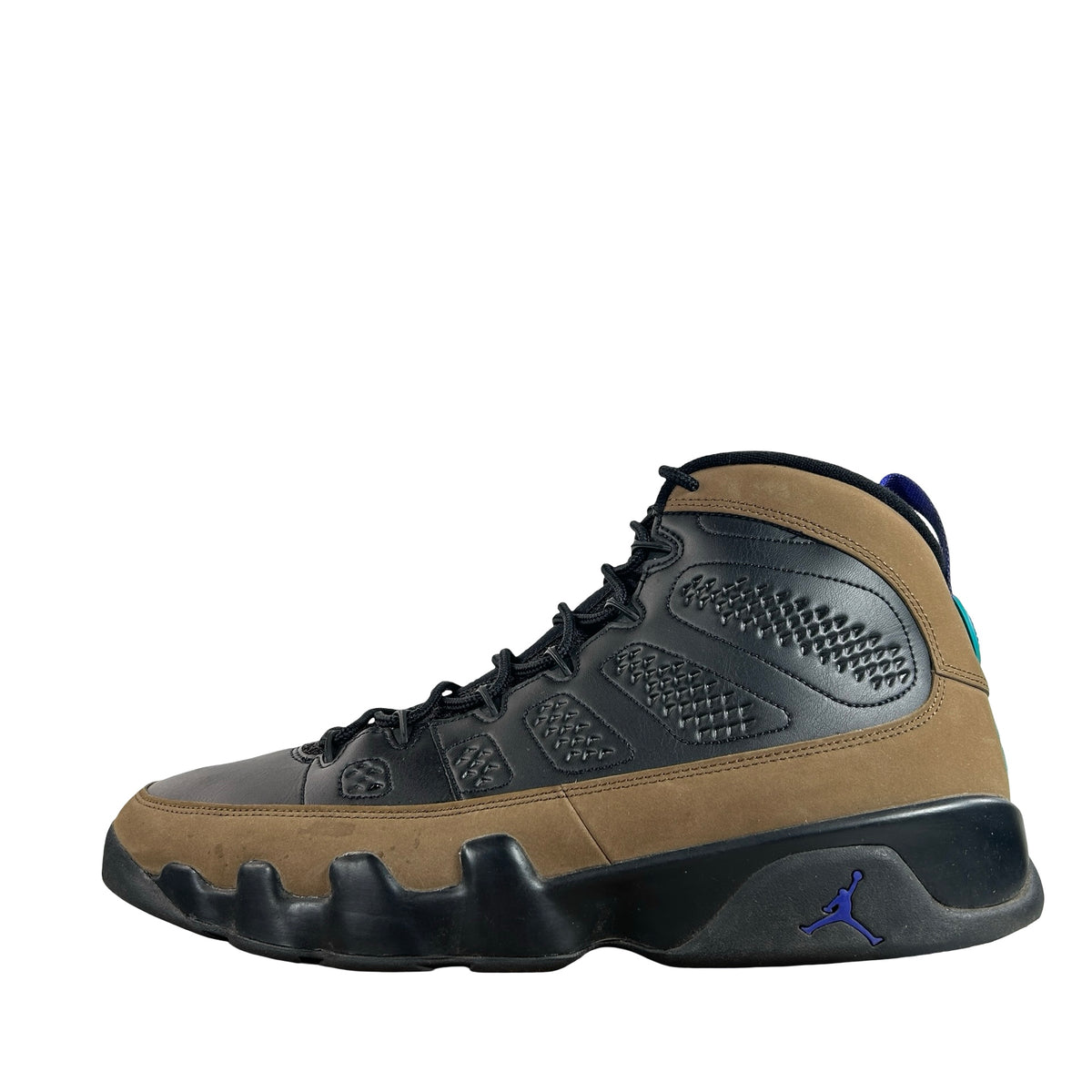 CT8019 034 Jordan 9 Retro Light Olive Concord [USED]- 14 (Used)