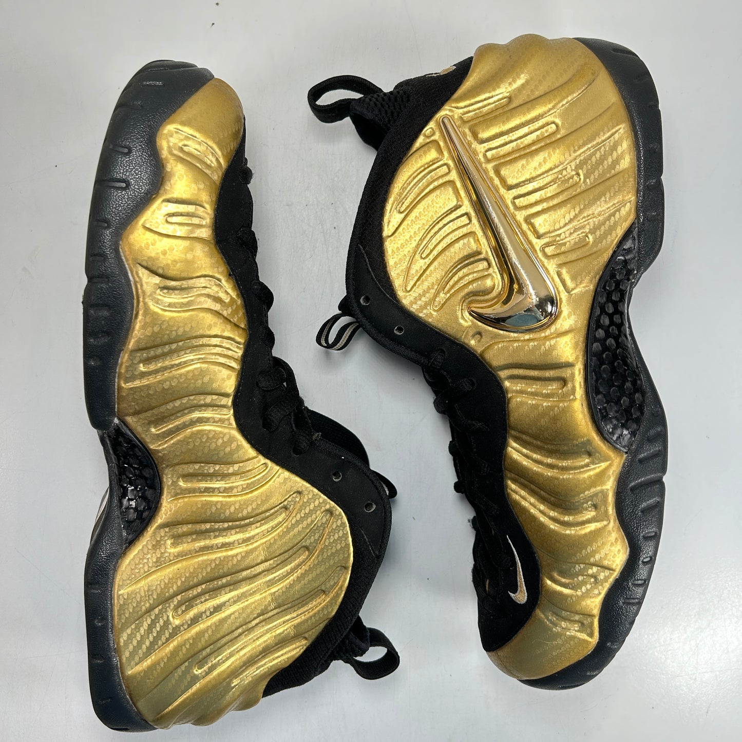 624041 701 Nike Air Foamposite Pro Metallic Gold [USED] - 11.5 M (Used) (No Box)