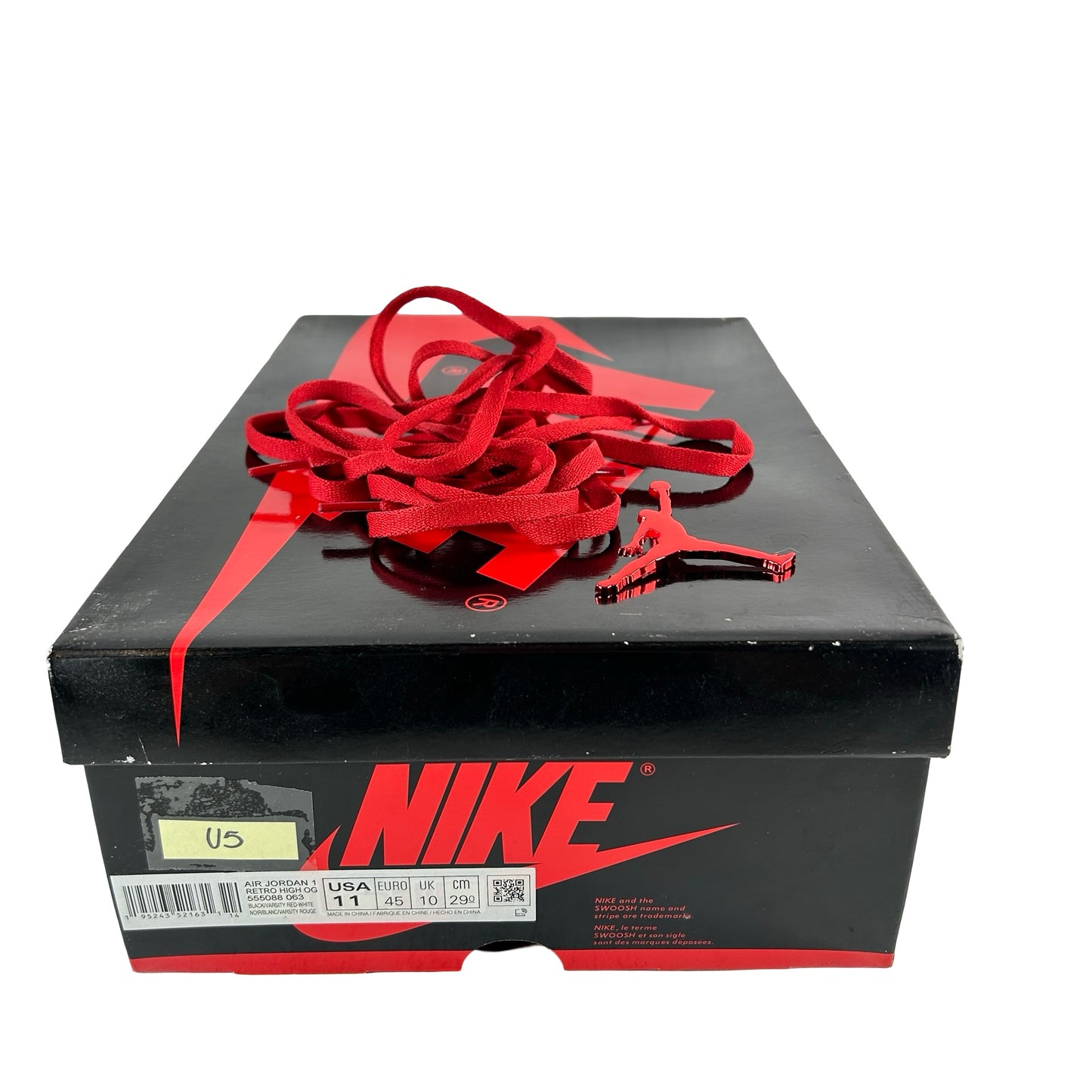 555088 063 Jordan 1 Retro High OG Patent Bred [USED] - 11 M (Used5)