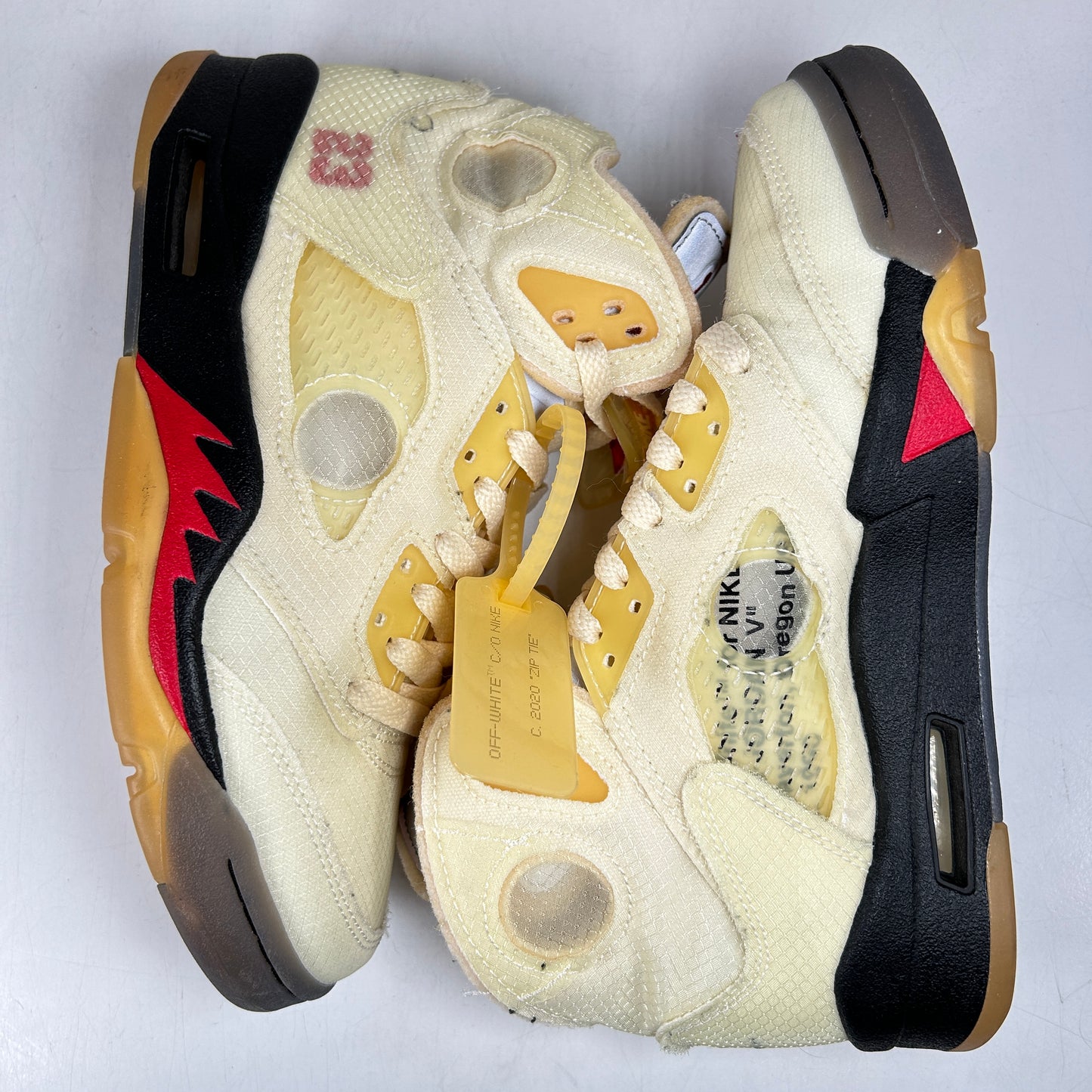 DH8565 100 Jordan 5 Retro Off-White Sail [USED] - 5 M (Used)