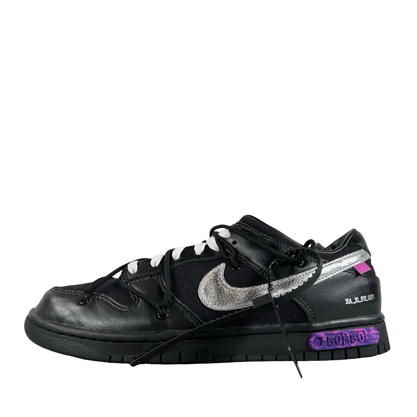 DM1602 001 Nike Dunk Low Off-White Lot 50 [USED] - 11 M (Used) (No Box)