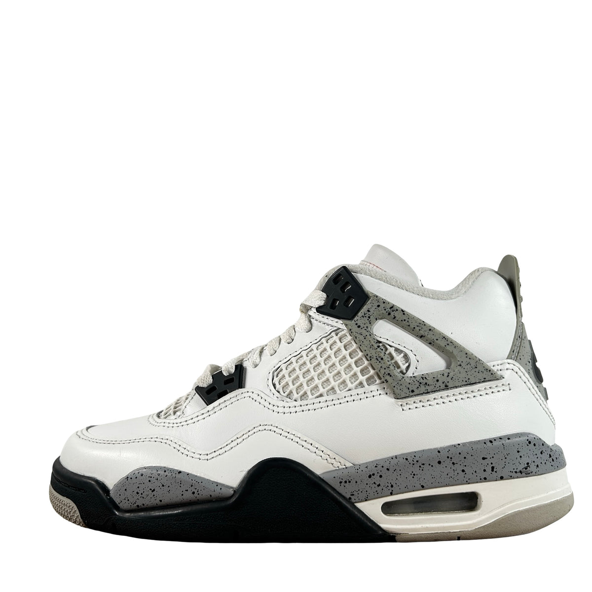 IB4171 100 Jordan 4 Retro White Cement (2025) (GS) [USED] - 4 Y (Used)