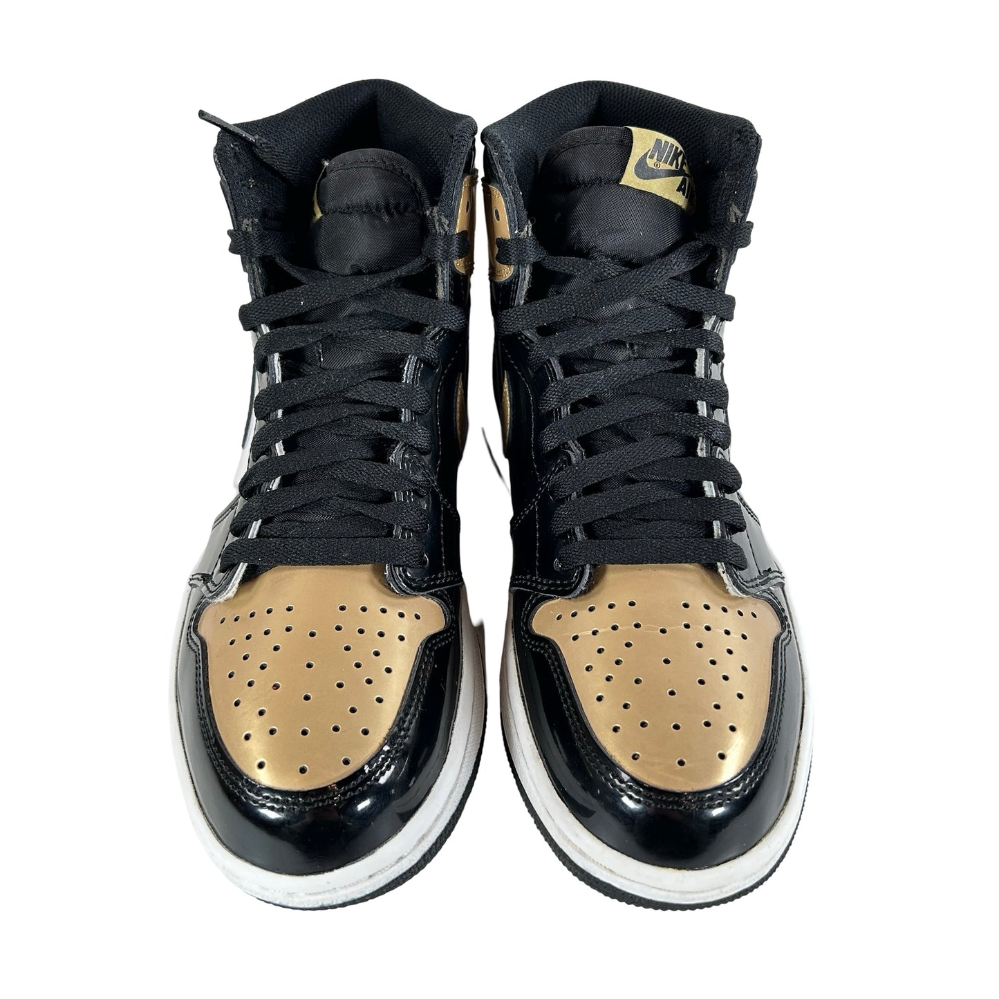 861428 007 Jordan 1 Retro High NRG Patent Gold Toe [USED] - 7.5 M (Used)