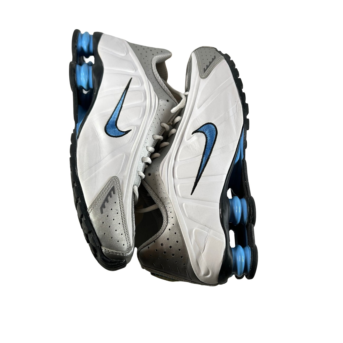 104265 133 Nike Shox R4 White Metallic Silver [USED] - 11 M (Used) (No Box)