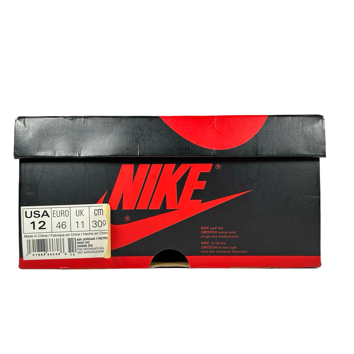 555088 302 Jordan 1 Retro High Pine Green [USED] - 12 M (Used)