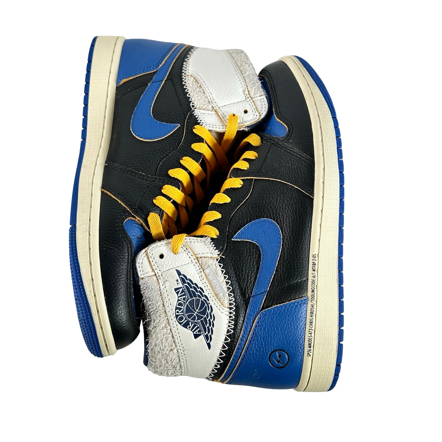 IO7847 001 Jordan 1 Retro High OG SP Fragment x Union LA Sport Royal [USED] -8.5 M (Used)