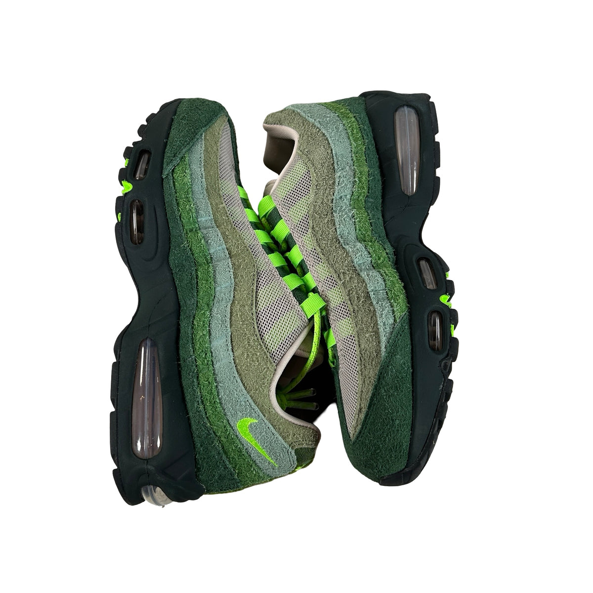 IQ3986 300 Nike Air Max 95 Big Bubble Ducks of a Feather Oregon Ducks The Woods [USED] - 8.5 M (Used3)