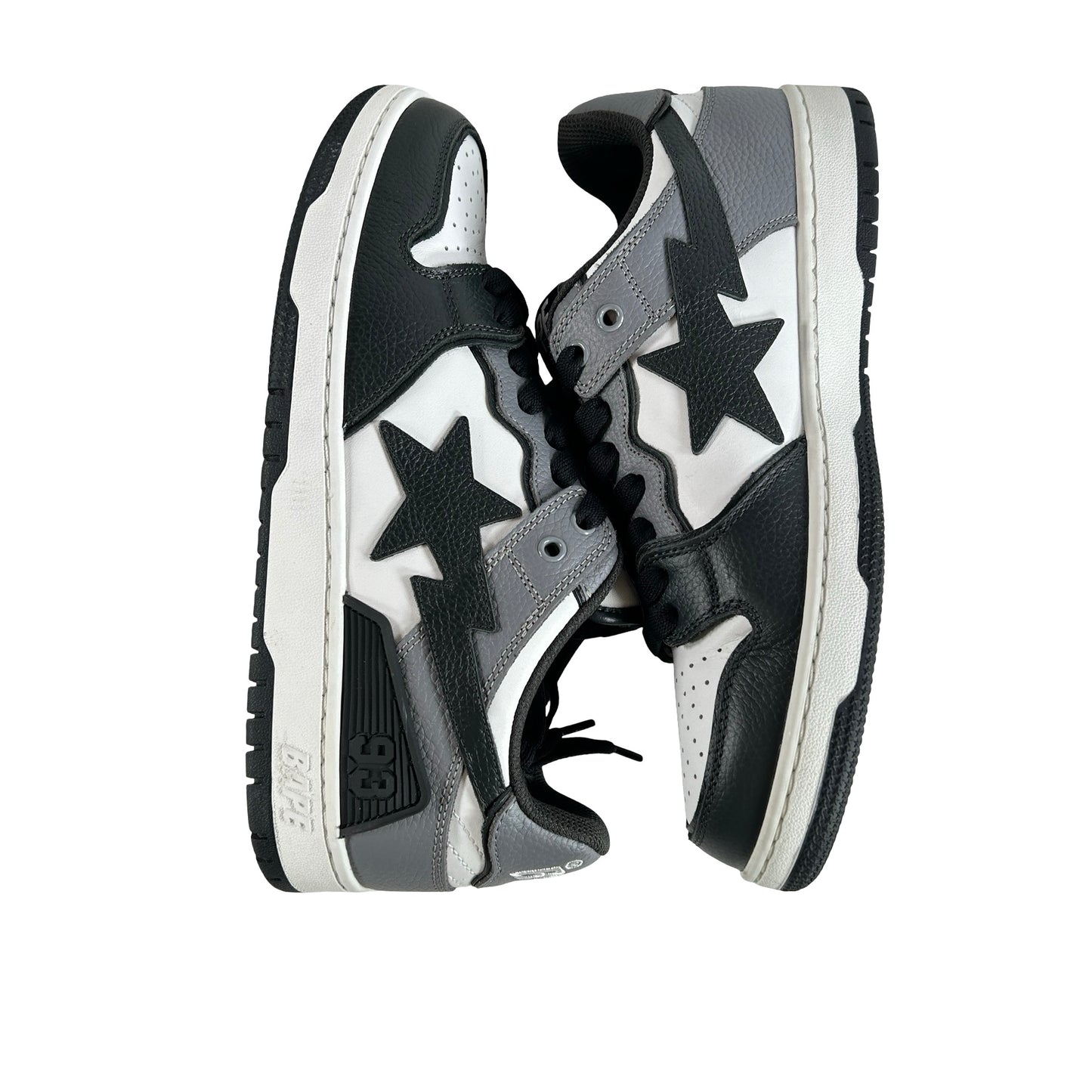 1J80191059 A Bathing Ape Sk8 Sta #5 Black White Grey [USED] - 9.5 M (Used)