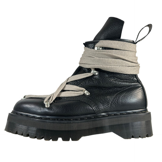 DM02E6811 0001 09 Dr. Martens 1460 Quad Leather Sole Pentagram Jumbo Lace Boot Rick Owens Black [USED] - 12 M (Used) (No Box)