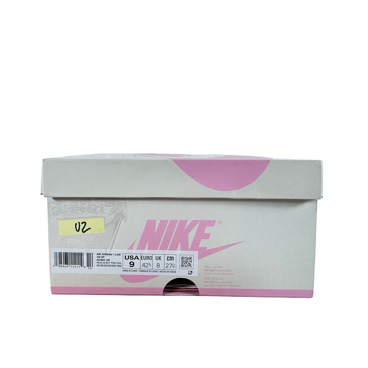 IQ7604 100 Jordan 1 Retro Low OG SP Travis Scott Shy Pink [USED] - 9 M (Used2)