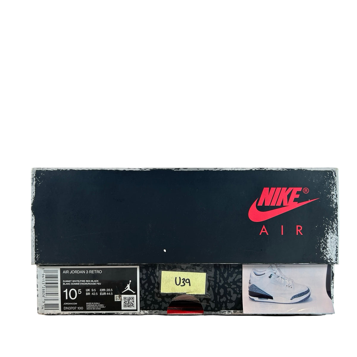 DN3707 100 Jordan 3 Retro White Cement Reimagined [USED] - 10.5 M (Used39)