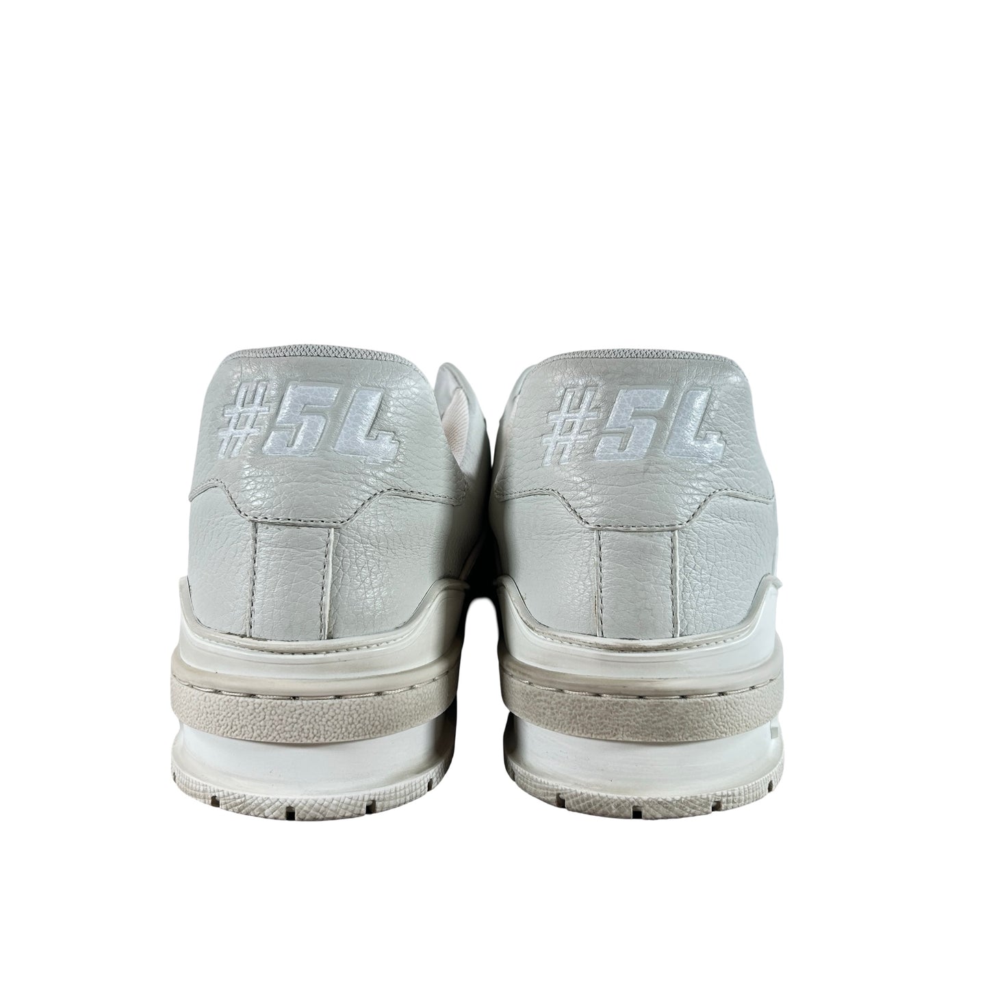 1A5A0S Louis Vuitton Trainer Low Top Grey Orange [USED] - 8 LV (9.5 US) (Used)