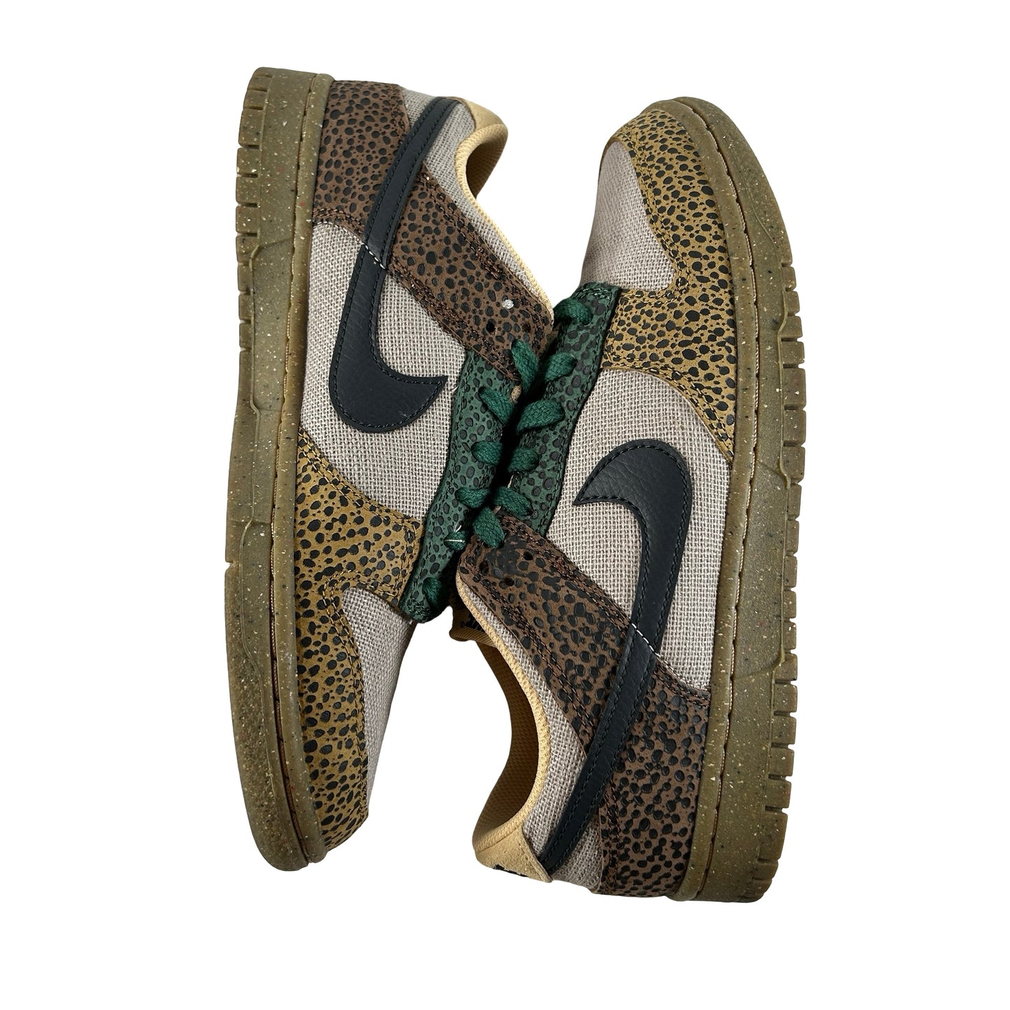 DX2654 200 Nike Dunk Low Safari Golden Moss [USED] - 8.5 M (Used)