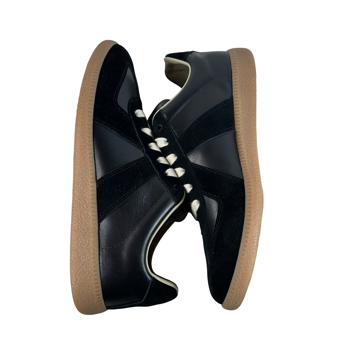 S57WS0236P1895H6851 Maison Margiela Replica German Army Trainer (GATs) Black Gum [USED] - EU 43 / US 10 (VNDS)