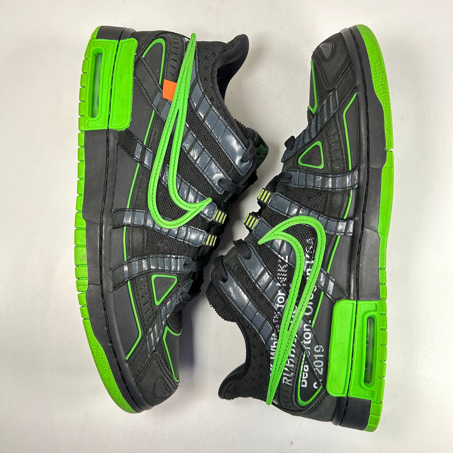 CU6015 001 Nike Air Rubber Dunk Off-White Green Strike [USED] - 11 M (Used)