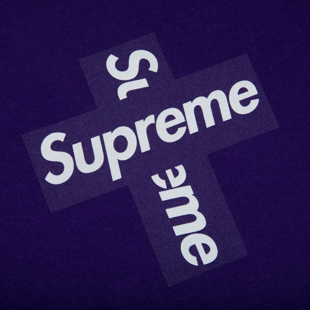 Supreme Cross Box Logo Tee Purple [USED] - M (Used)