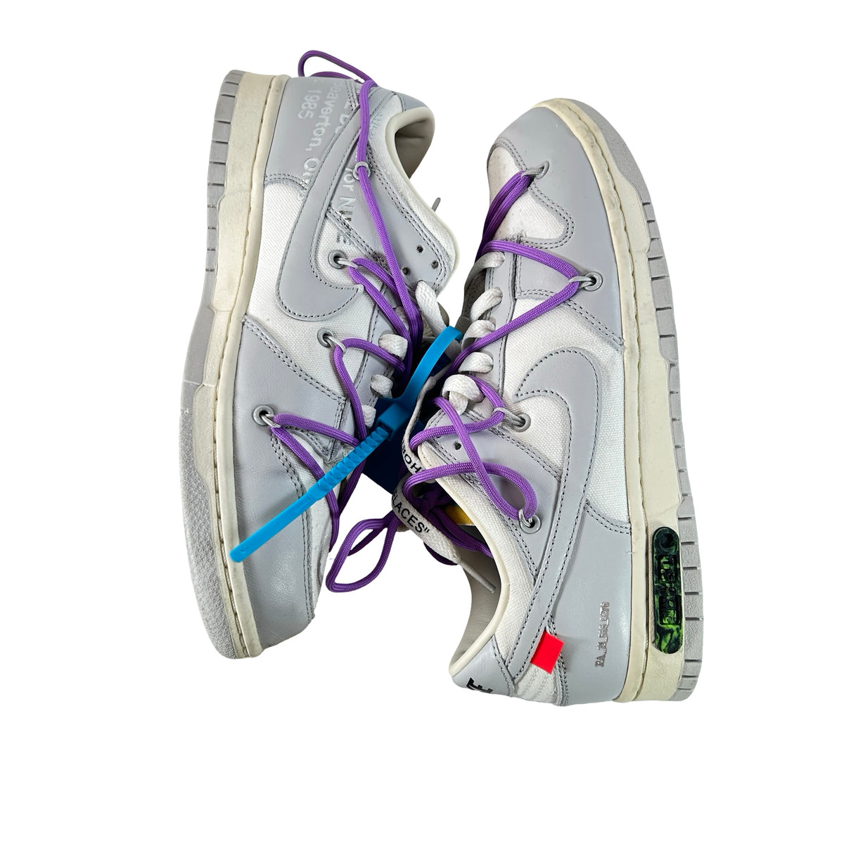 DM1602 125 Nike Dunk Low Off-White Lot 47 [USED] - 8 M (Used) (No Box)