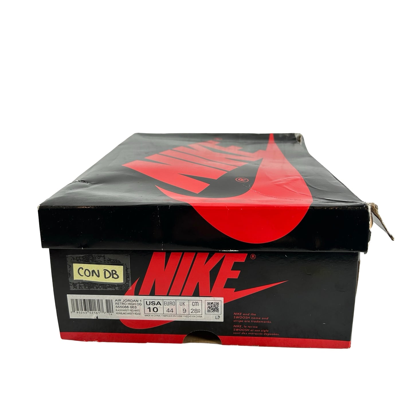 555088 063 Jordan 1 Retro High OG Patent Bred [CONDITIONAL] - 10 M (Mark on side panel) (Damaged Box)