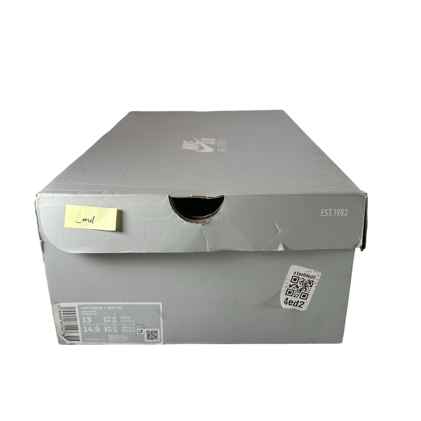 CW2289 111 Nike Air Force 1 Mid '07 White [CONDITIONAL] - 13 M (Yellowing)