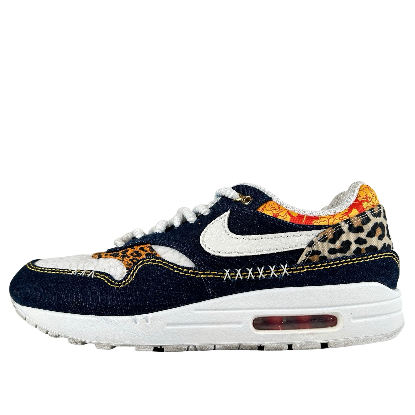 FJ4452 432 Nike Air Max 1 Premium Denim Leopard [USED] - 11.5 M (Used)