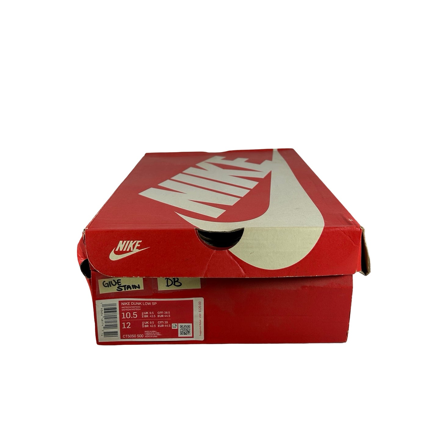 CT5050 500 Nike Dunk Low Viotech (2019) - 10.5 M (Glue Stain) (Damaged Box)