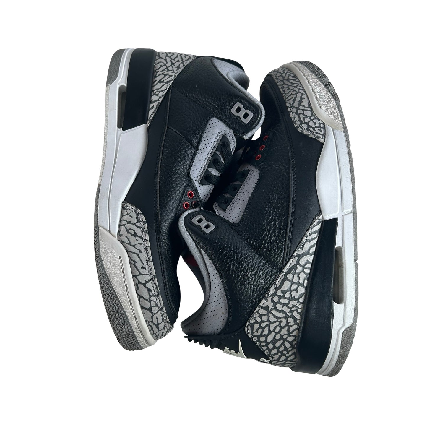 854262 001 Jordan 3 Black Cement 2018 [USED] - 8.5 M (Used2) (Replace Box2)