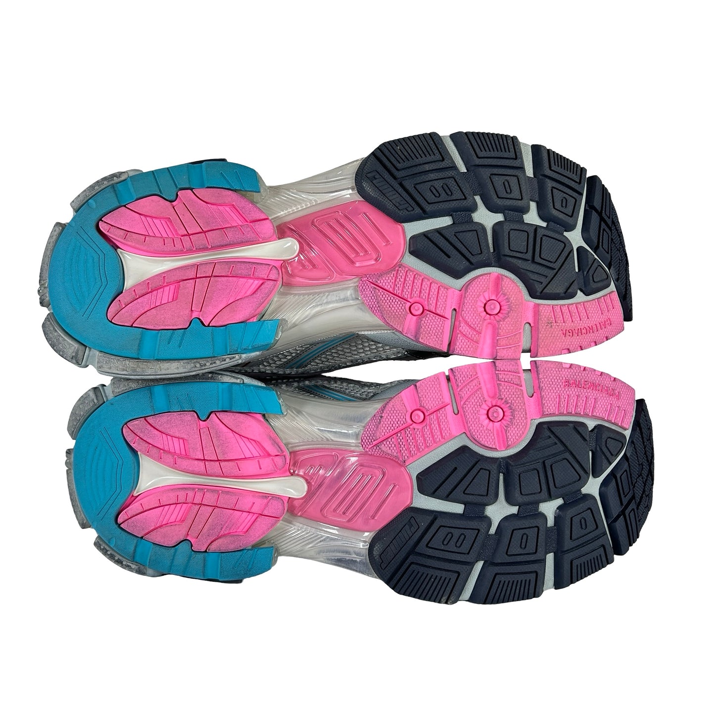 772774WRMU9154 Balenciaga Runner Eggshell Grey Pink Blue [USED] - 45 (Used)