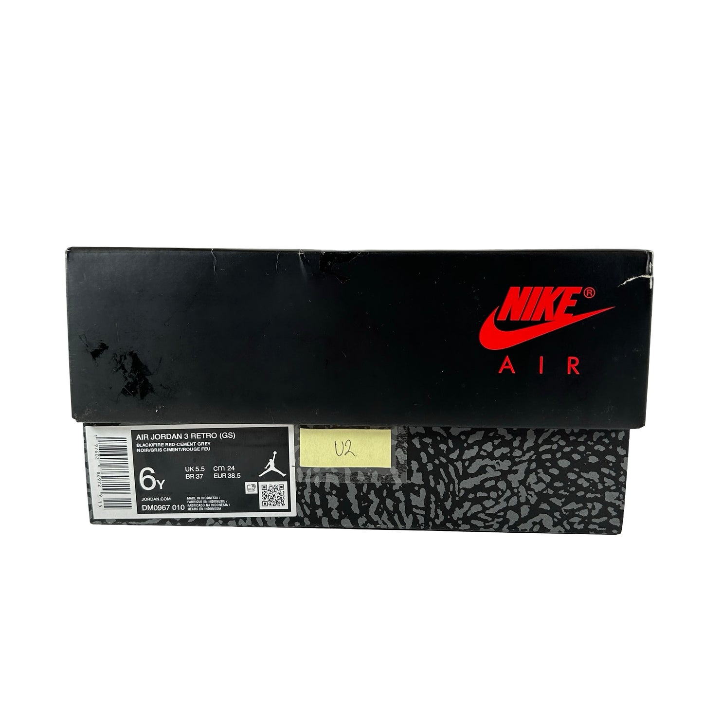 DM0967 010 Jordan 3 Retro Black Cement (2024) (GS) [USED] - 6 Y (Used2)