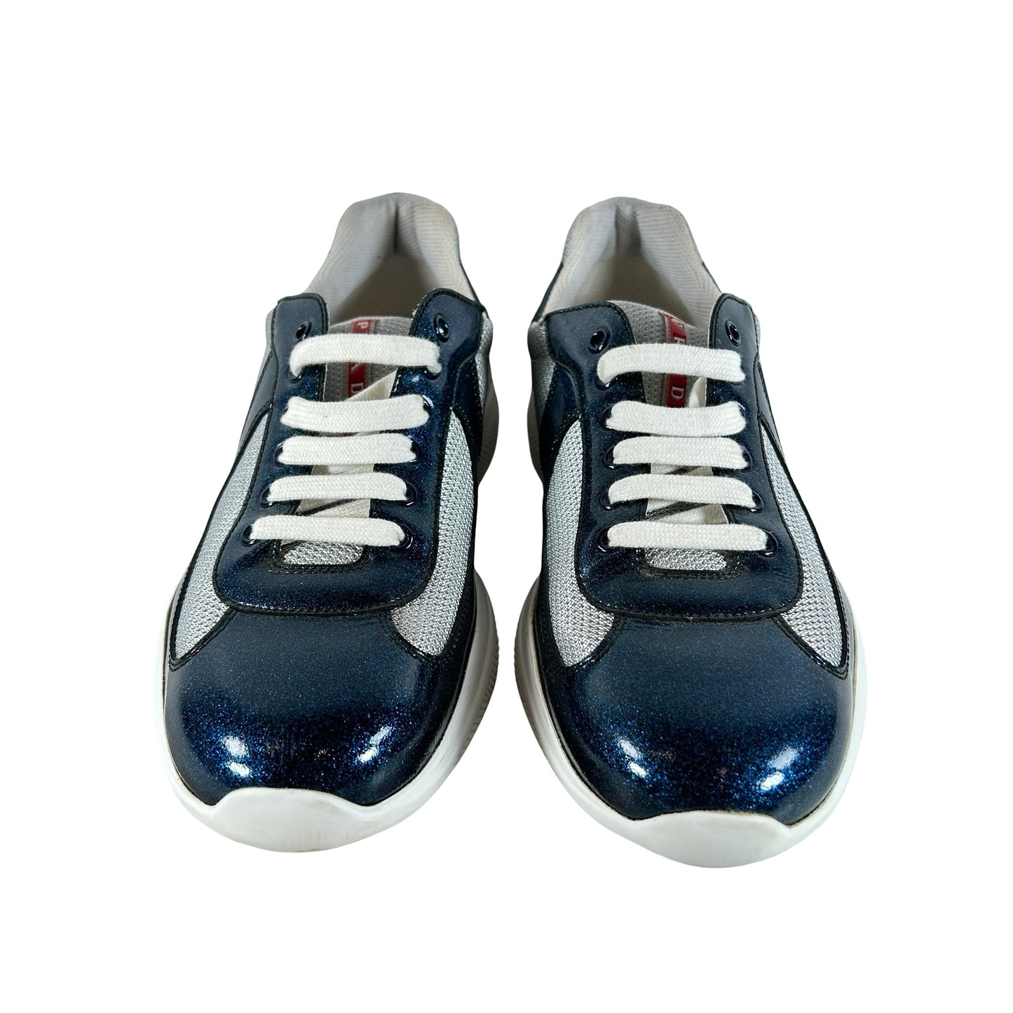 Prada America's Cup Sneakers Blue Glitter [USED] - PRADA 9.5 / US 10.5 M (Used)