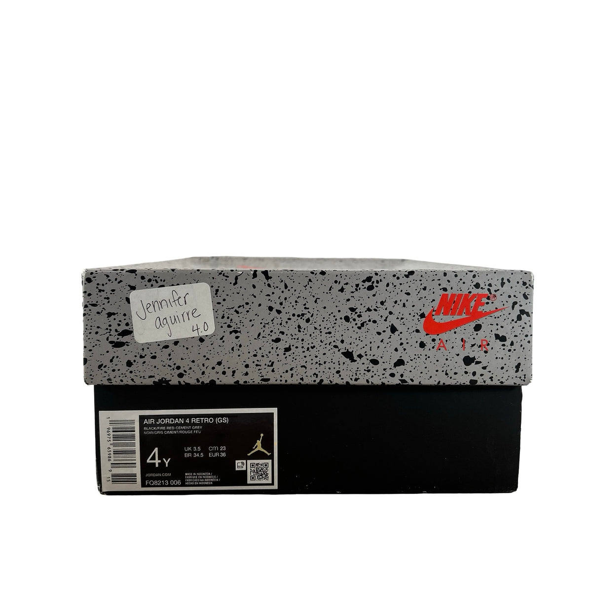 FQ8213 006 Jordan 4 Retro Bred Reimagined (GS) [USED] - 4 Y (Used)