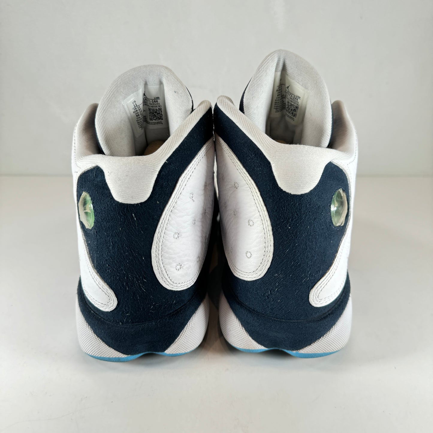 414571 144 Jordan 13 Retro Obsidian Powder Blue White [USED] - 11 M (Used)