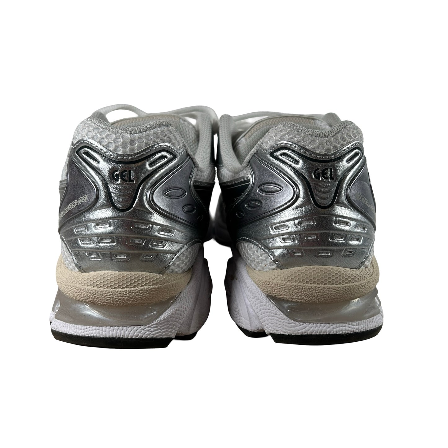 1203A537 110 ASICS Gel-Kayano 14 White Graphite Grey [USED] - 9 M (Used)