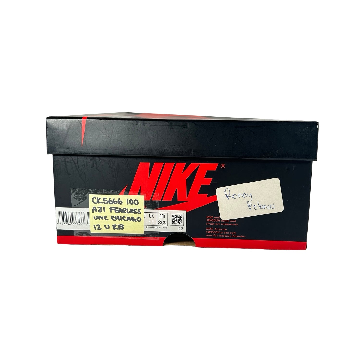 CK5666 100 Jordan 1 Retro High Fearless UNC Chicago [USED] - 12 M (Used) (Replace Box)