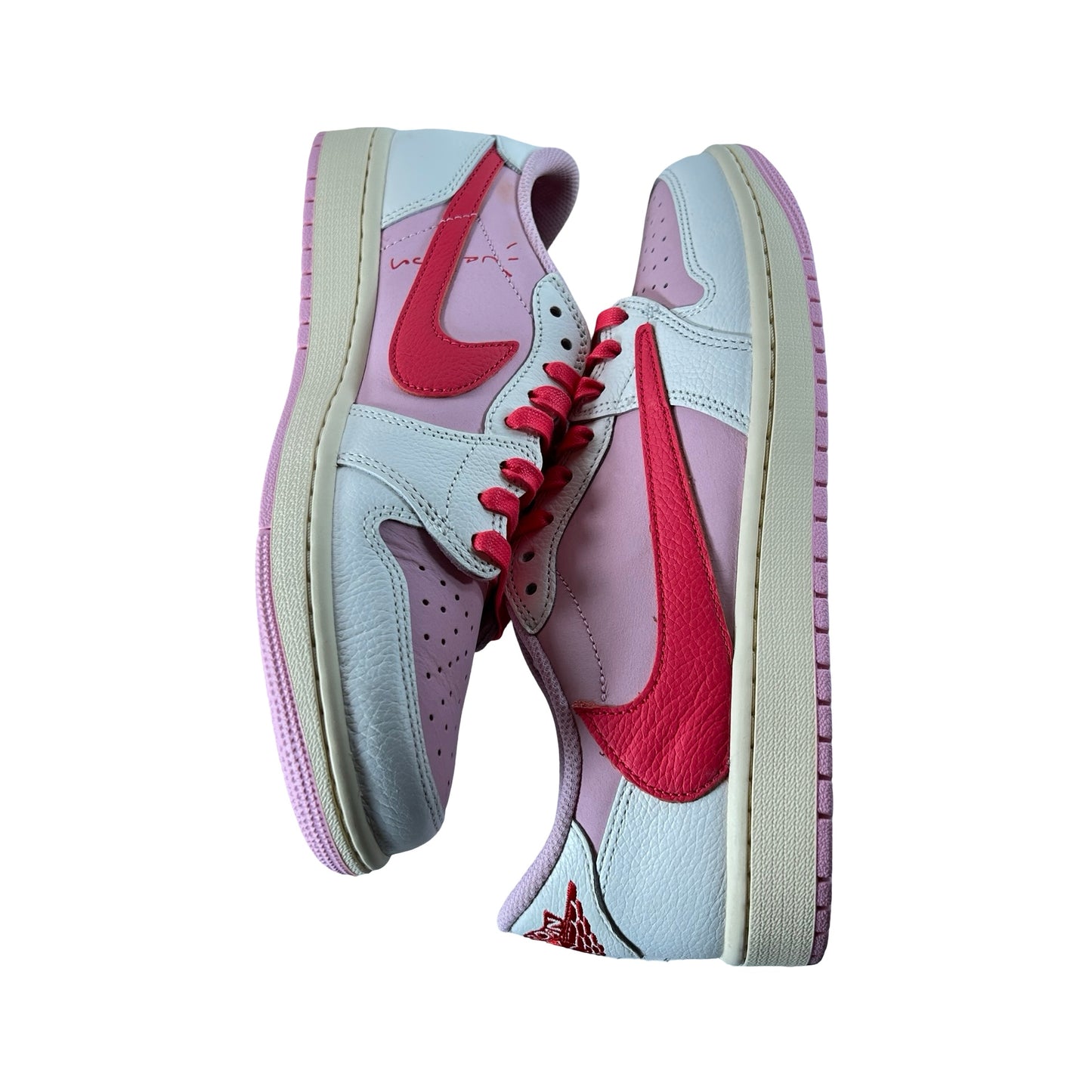 IQ7604 101 Jordan 1 Retro Low OG SP Travis Scott Sail Tropical Pink [USED] - 9.5 M (Used4)