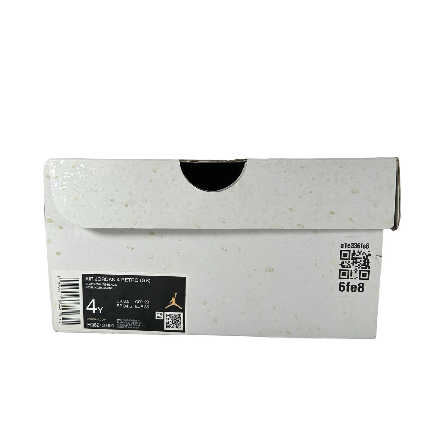 FQ8213 001 Jordan 4 Retro White Thunder (GS) [USED] - 4 Y (Used)