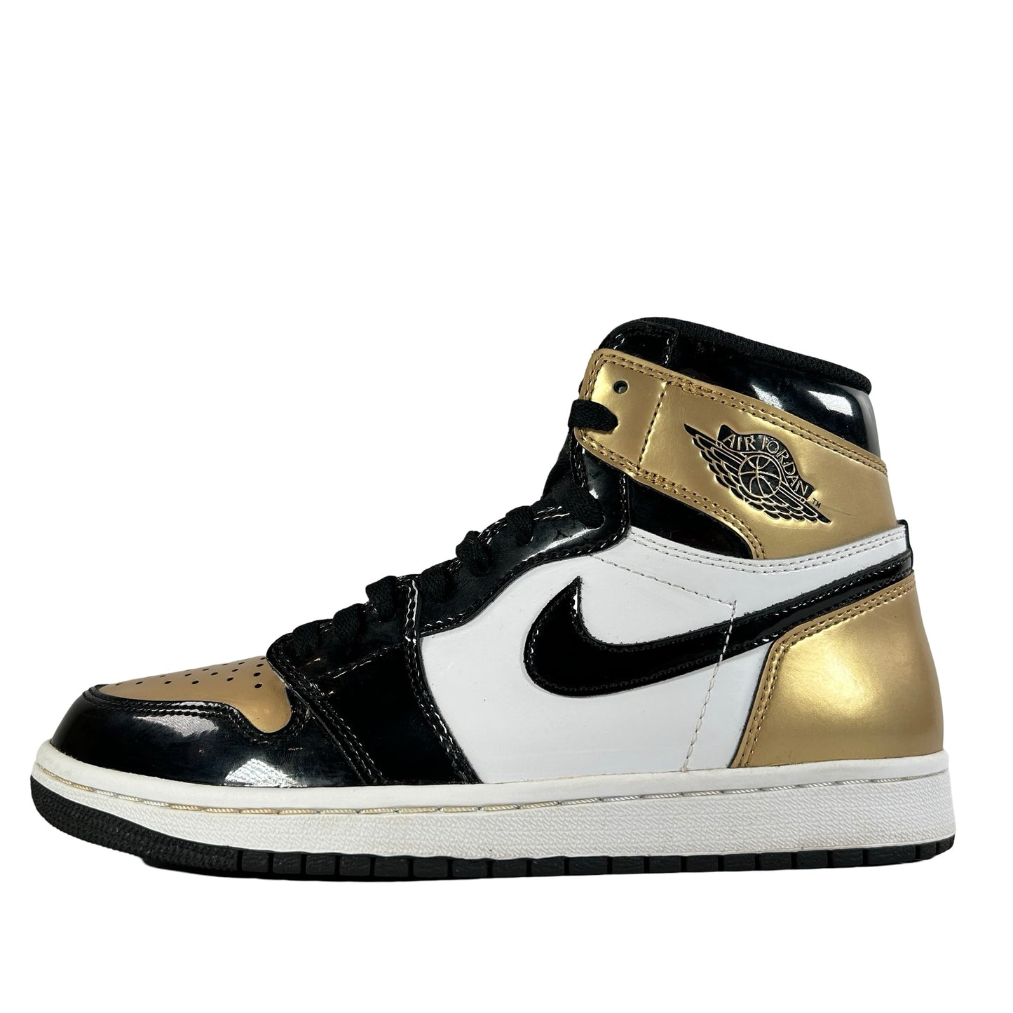 861428 007 Jordan 1 Retro High NRG Patent Gold Toe [USED] - 7.5 M (Used)