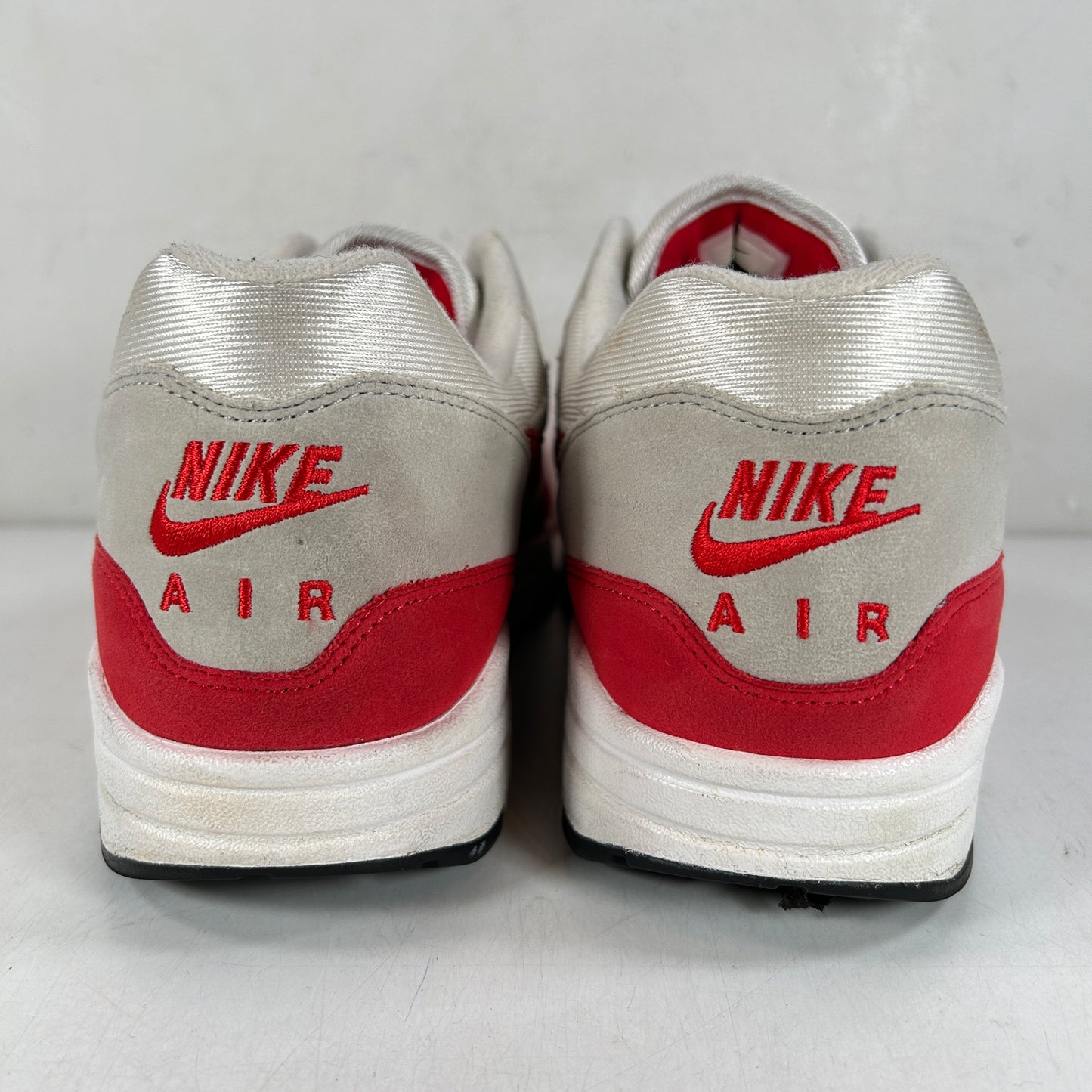 908375 103 Nike Air Max 1 Anniversary Red (2017/2018 Restock Pair) [USED] - 12 M (Used) (No Box)