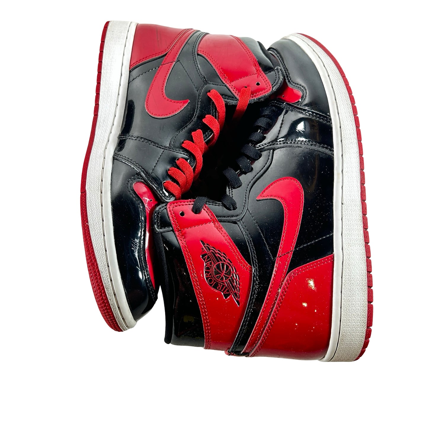 555088 063 Jordan 1 Retro High OG Patent Bred [USED] - 11 M (Used10)