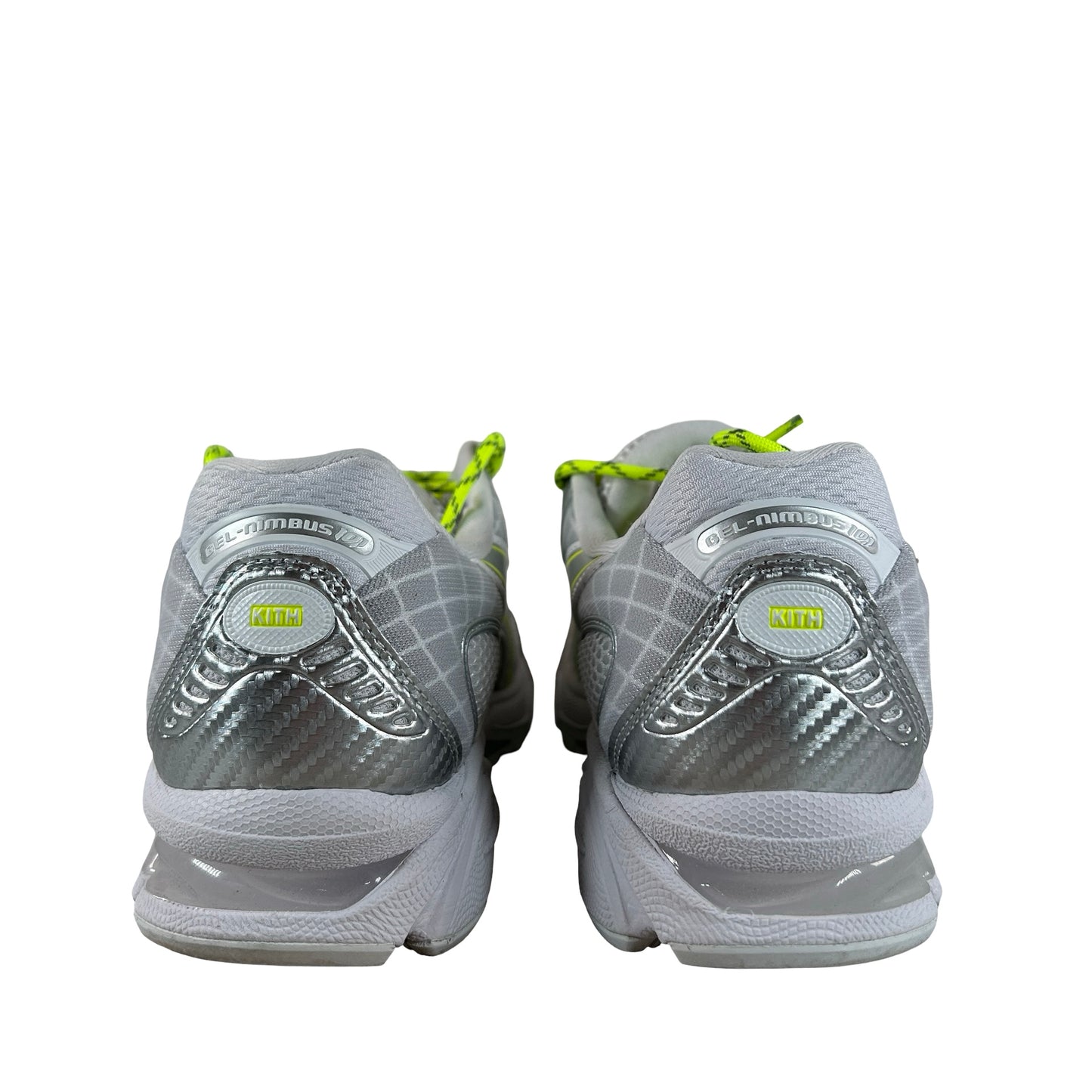 1203A844 100 ASICS Gel-Nimbus 10.1 Kith White Pure Silver [USED] - 9.5 M (Used) (No Box)