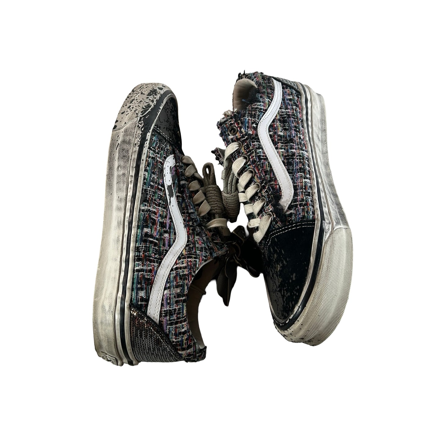 VN000D9VDE2 Vans Premium Old Skool Charms Black Gray [USED] - 9.5 M (Used)