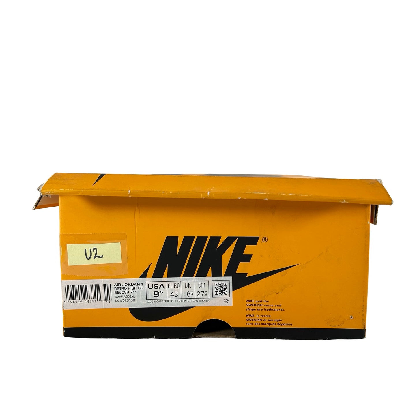 555088 711 Jordan 1 Retro High OG Yellow Toe [USED] - 9.5 M (Used2)